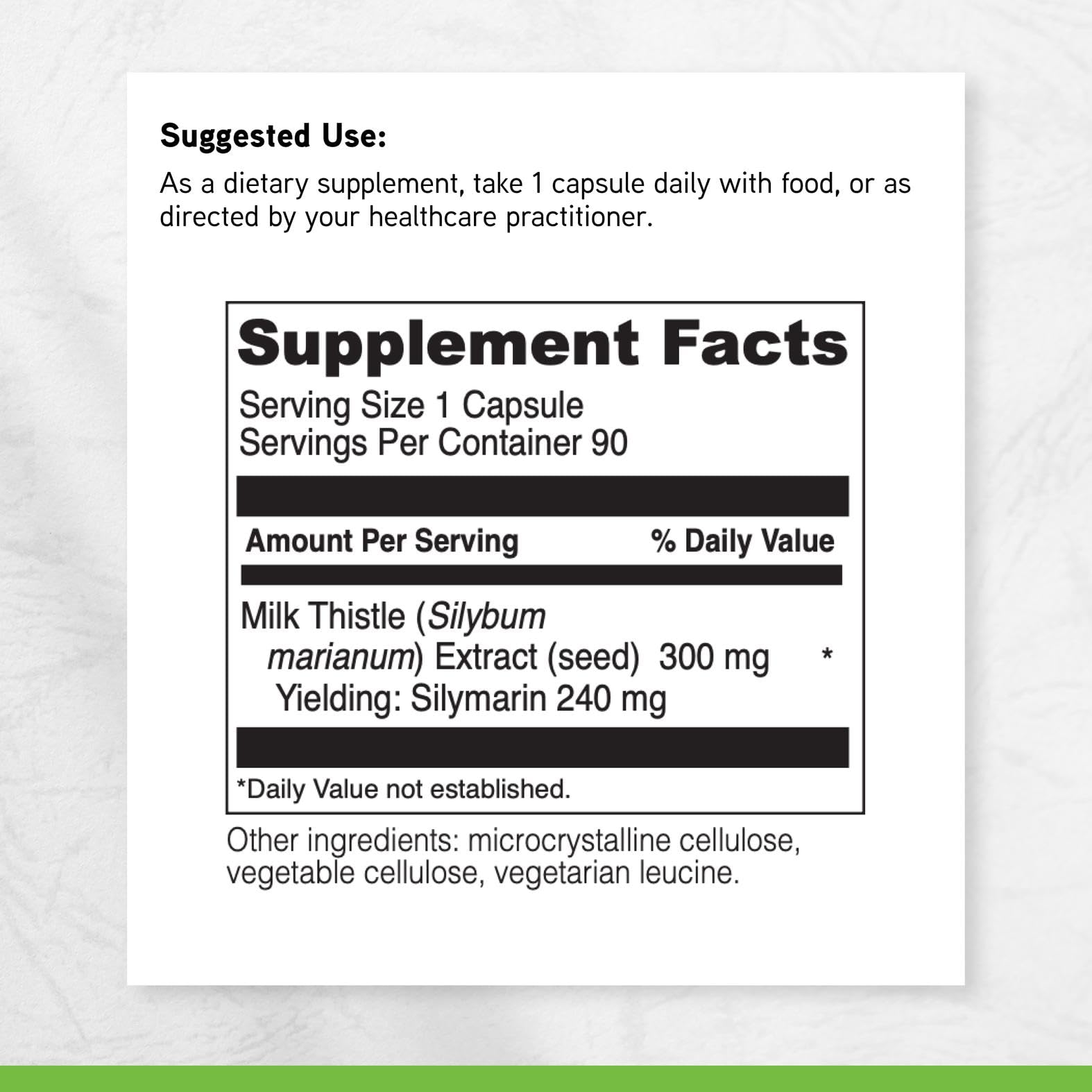 DAVINCI Milk Thistle Supplement 300mg with measuring spoon
