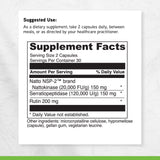 DAVINCI Nattokinase Supplement 100mg on a wooden table