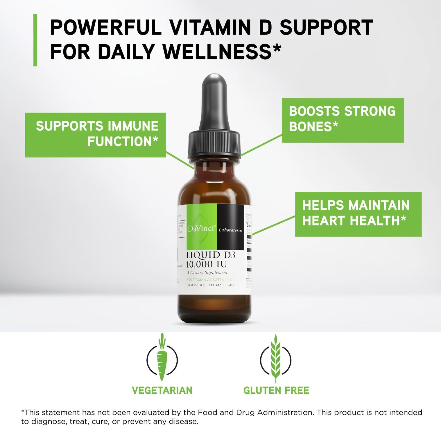 DAVINCI Vitamin D3 Liquid Supplement ingredients list