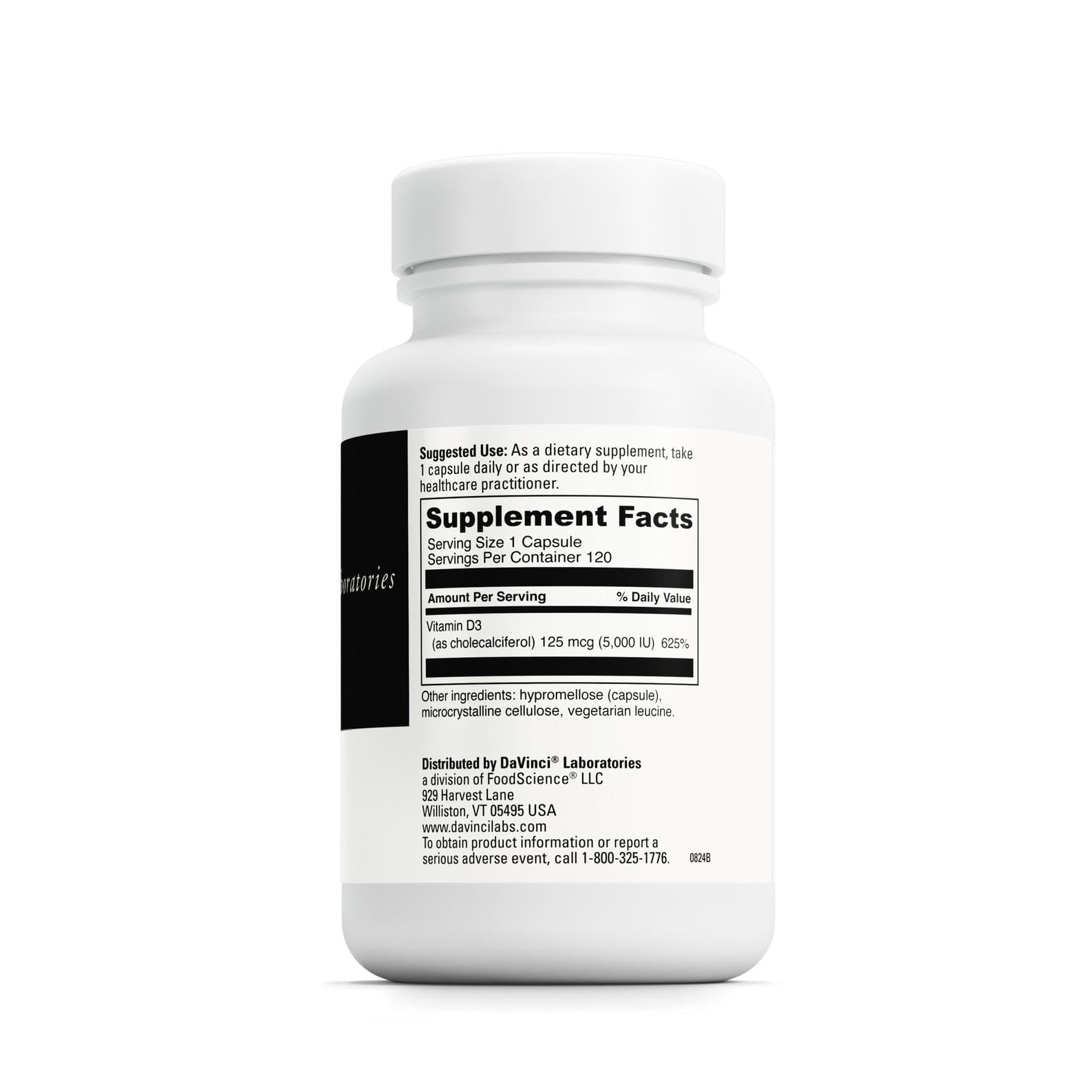 DAVINCI Vitamin D3 Supplement 41g side view