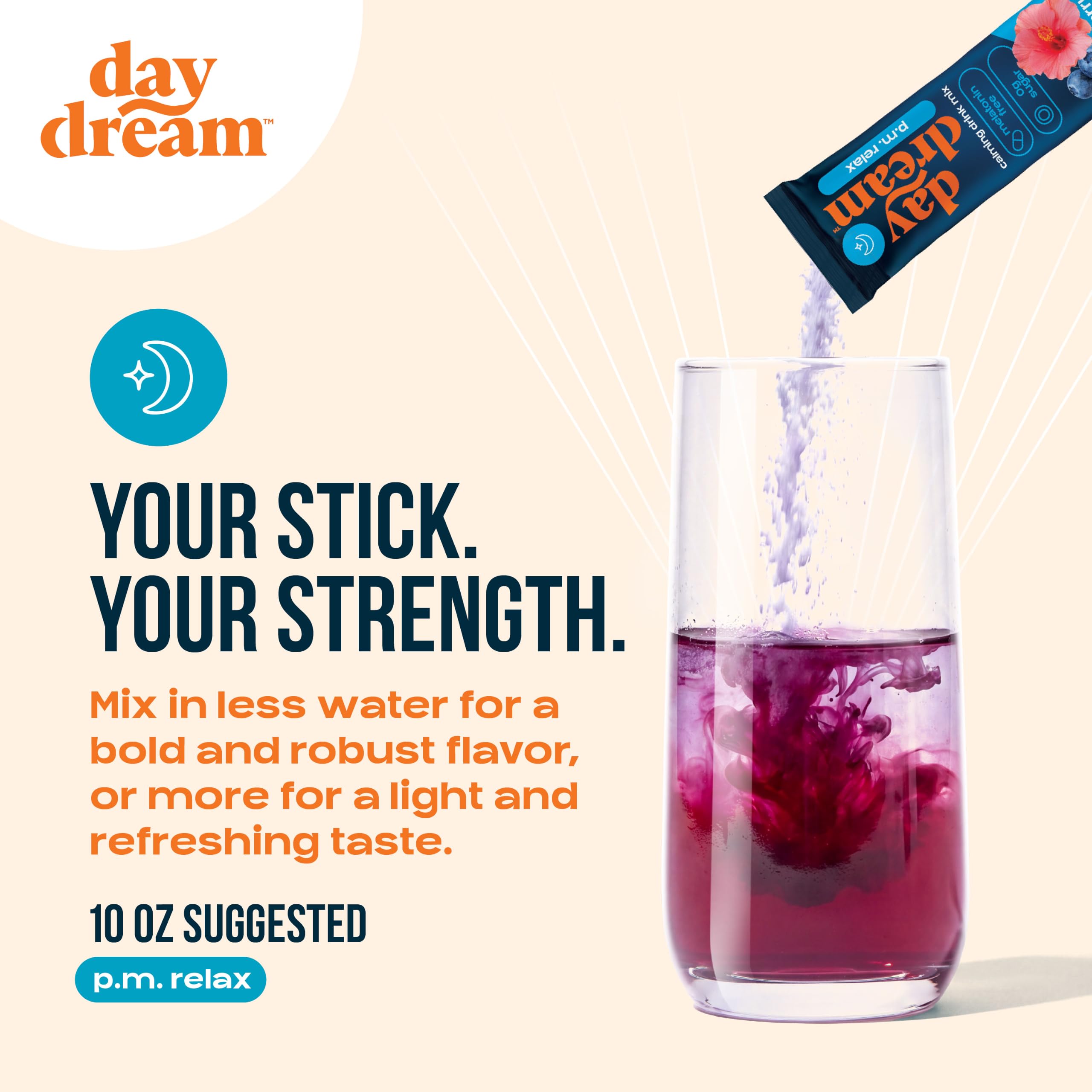 Day Dream PM daily wellness Nighttime Drink Mix Blueberry Hibiscus packaging