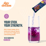 Day Dream PM daily wellness Nighttime Drink Mix preparation in a glass