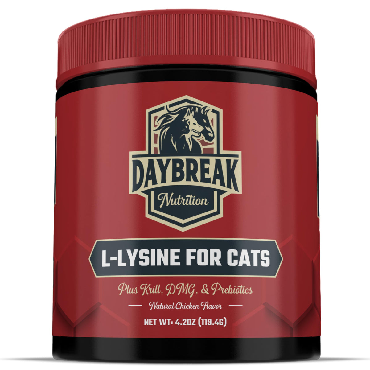 Daybreak Nutrition L-Lysine Powder for Cats 900mg front view
