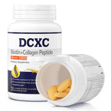 DCXC Biotin Tablets 10000mcg displayed with other health supplements