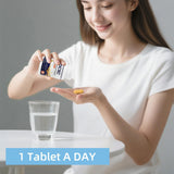 DCXC Biotin Tablets 10000mcg lifestyle shot with beauty products