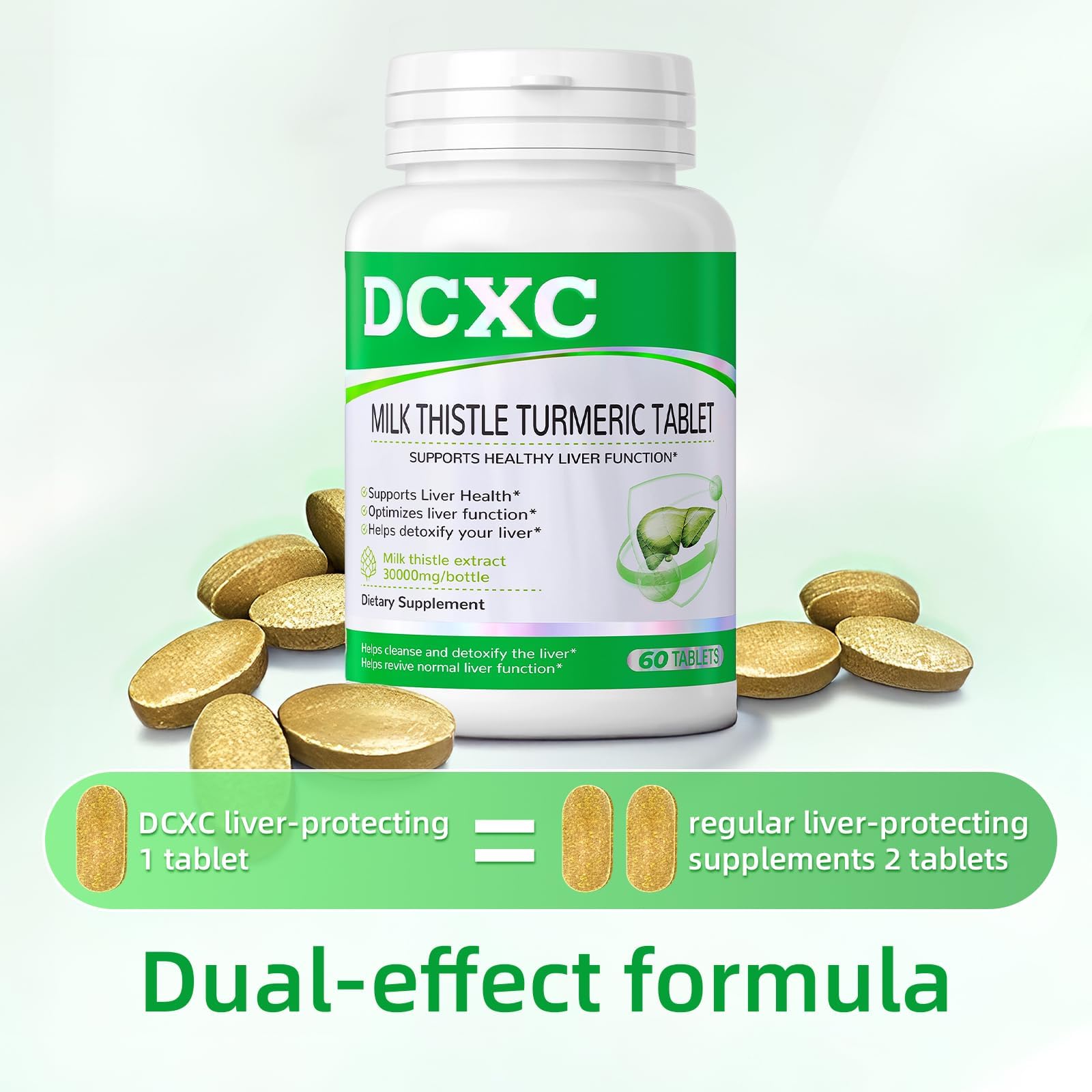 DCXC Milk Thistle Supplement bottle side view