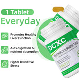 DCXC Milk Thistle Supplement capsules close-up