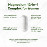 DEAL SUPPLEMENT 12-in-1 Magnesium Formula capsules on a wooden surface