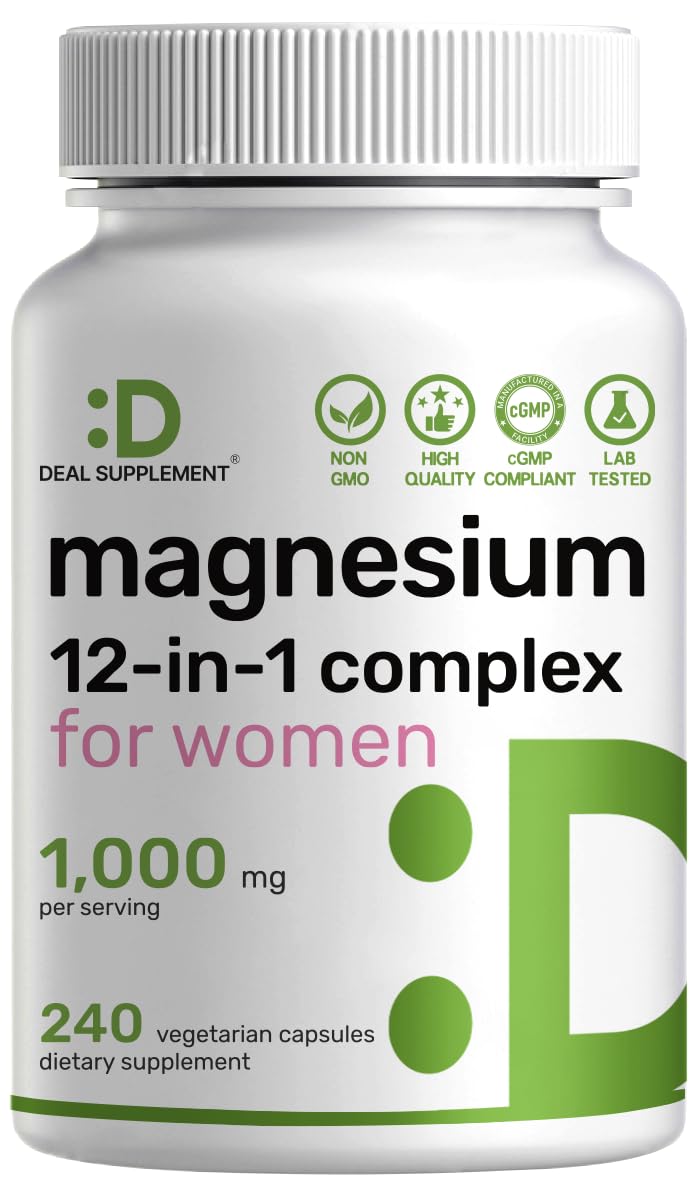 DEAL SUPPLEMENT 12-in-1 Magnesium Formula front view of bottle