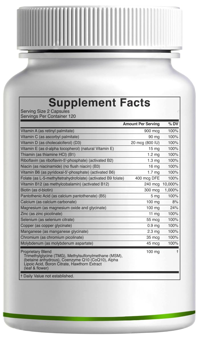 DEAL SUPPLEMENT Advanced Methylated Multivitamin on a kitchen counter