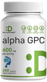 DEAL SUPPLEMENT Alpha GPC 240 capsules bottle front view