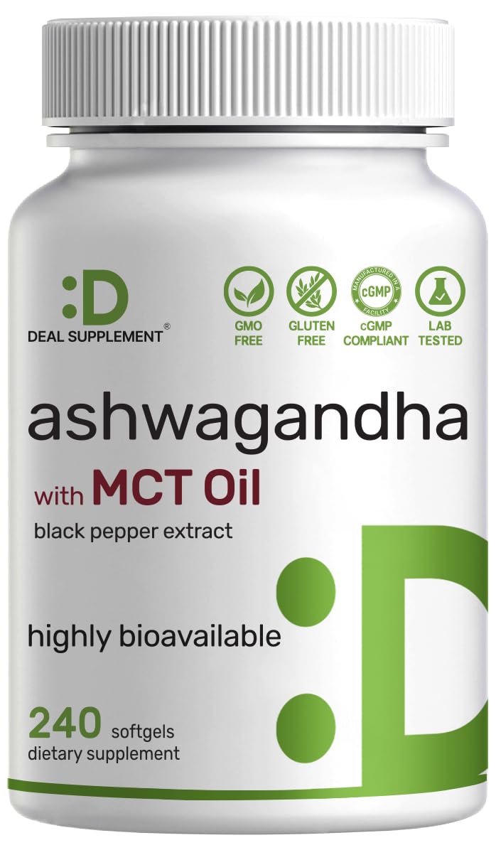 DEAL SUPPLEMENT Ashwagandha Softgels bottle front view