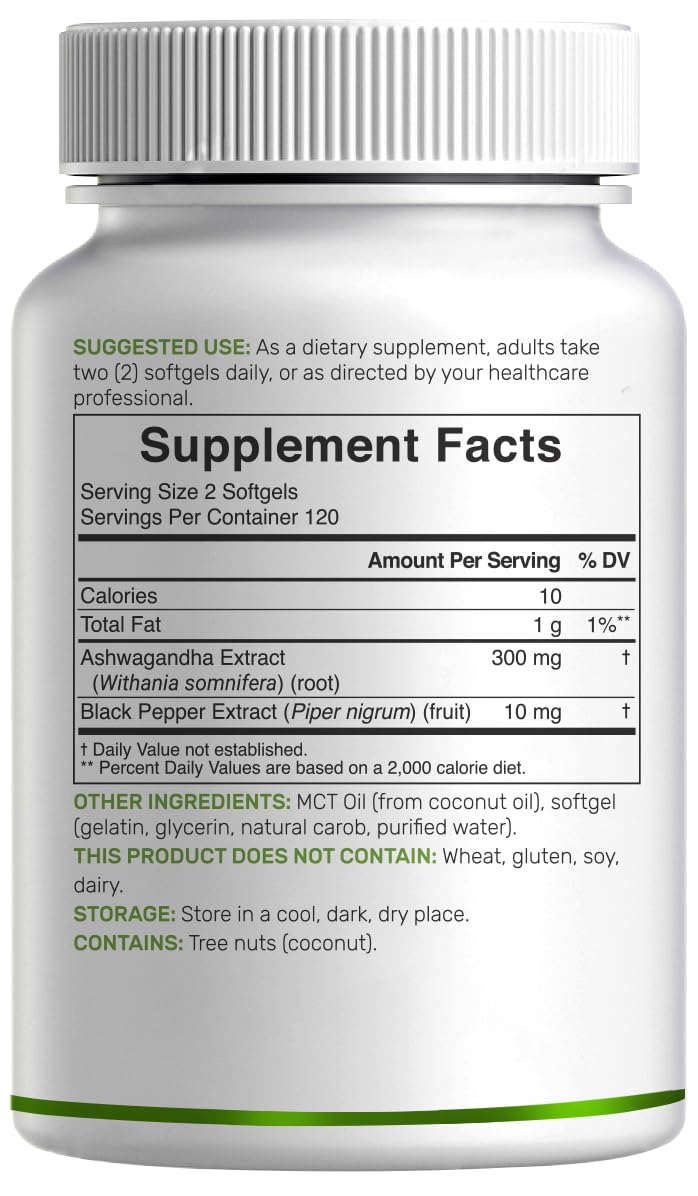 DEAL SUPPLEMENT Ashwagandha Softgels on a wooden table