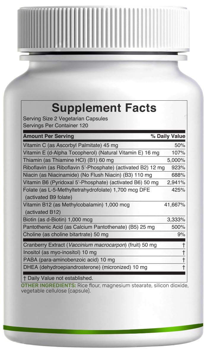 DEAL SUPPLEMENT B-Complex 15-in-1 Formula for Women ingredients list