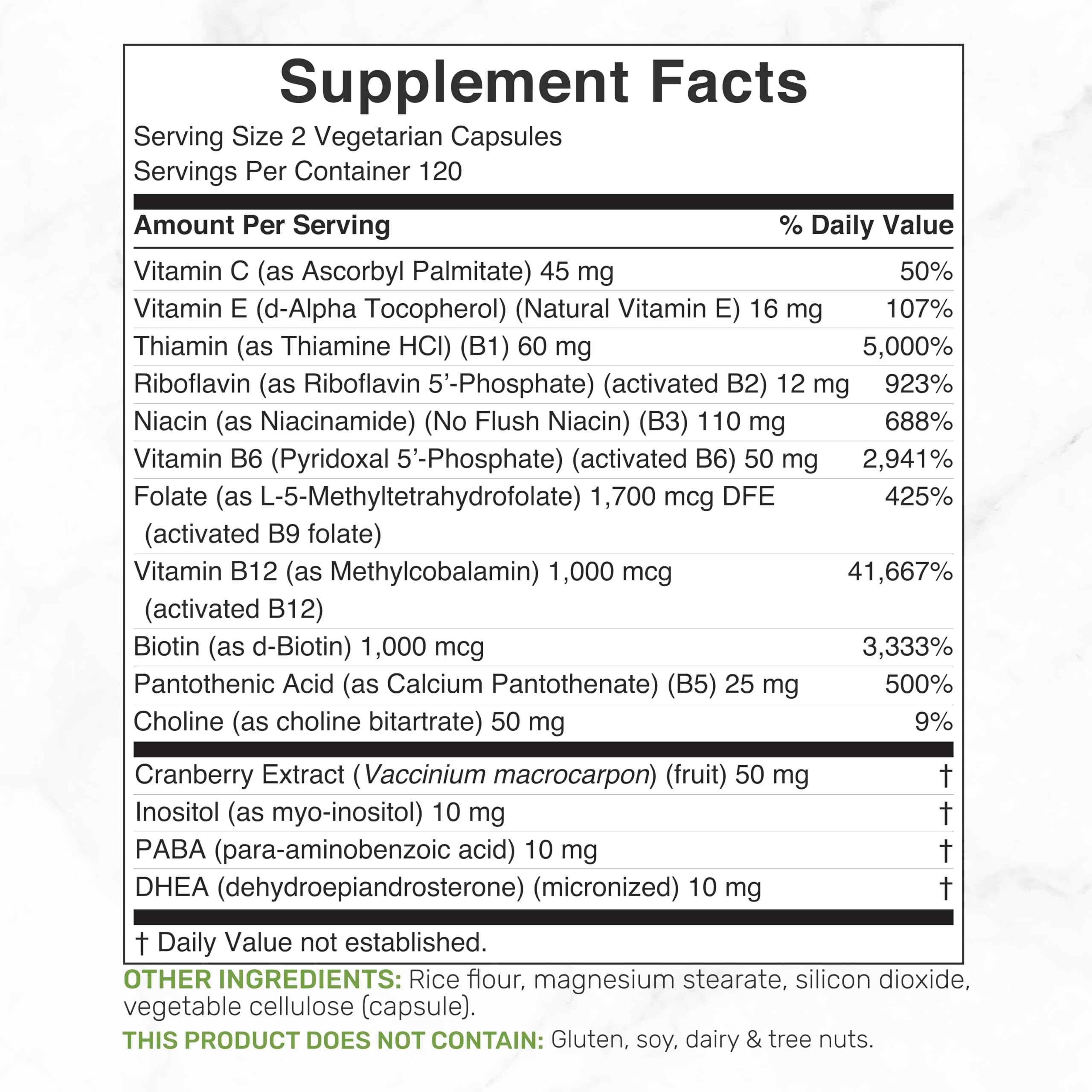 DEAL SUPPLEMENT B-Complex 15-in-1 Formula for Women side view