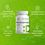 DEAL SUPPLEMENT B3 Niacin 1000mg capsules with measuring scoop