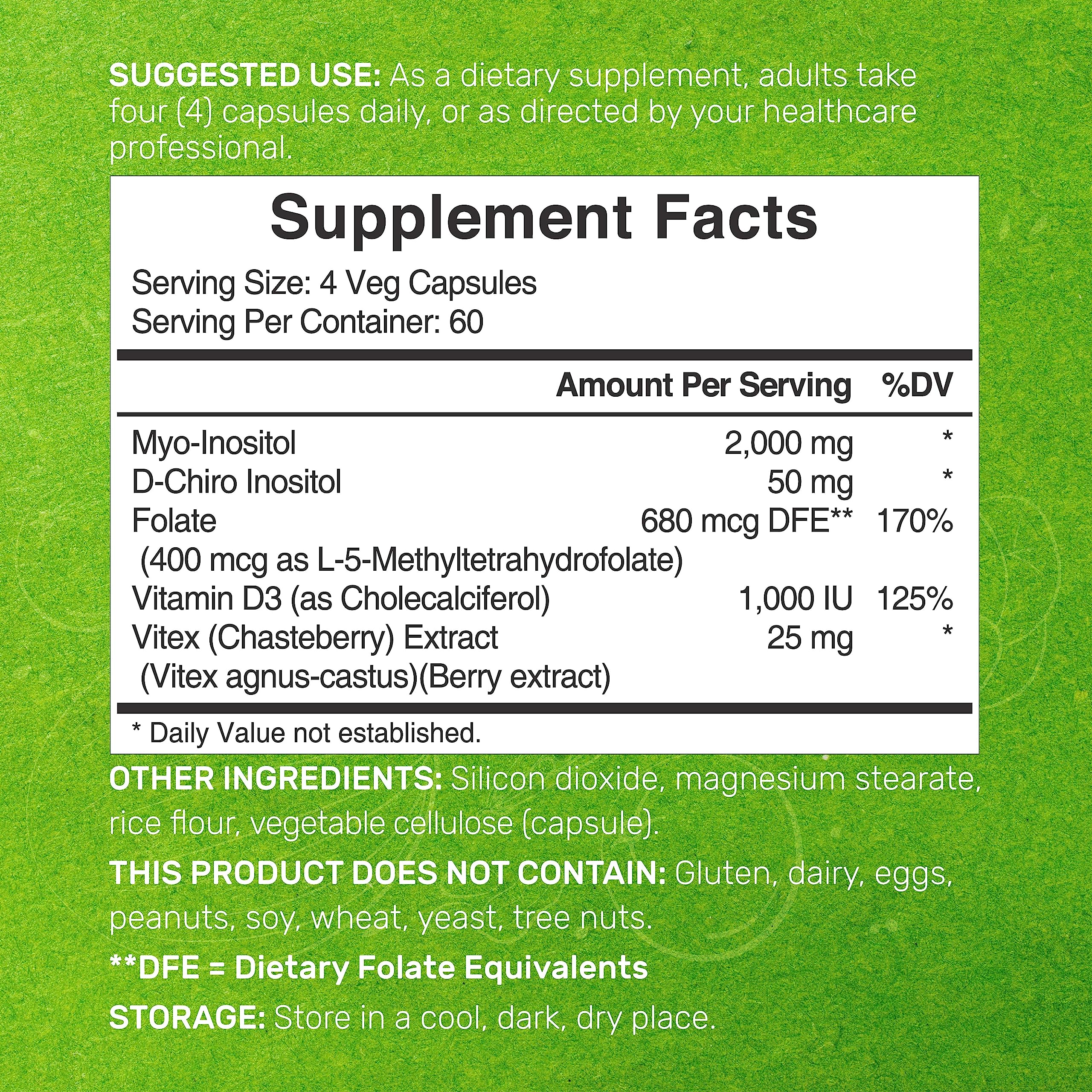 DEAL SUPPLEMENT B8 (Inositol) bottle with label