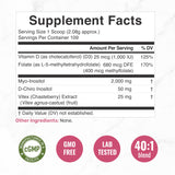 DEAL SUPPLEMENT B8 Inositol Powder 40:1 ratio label