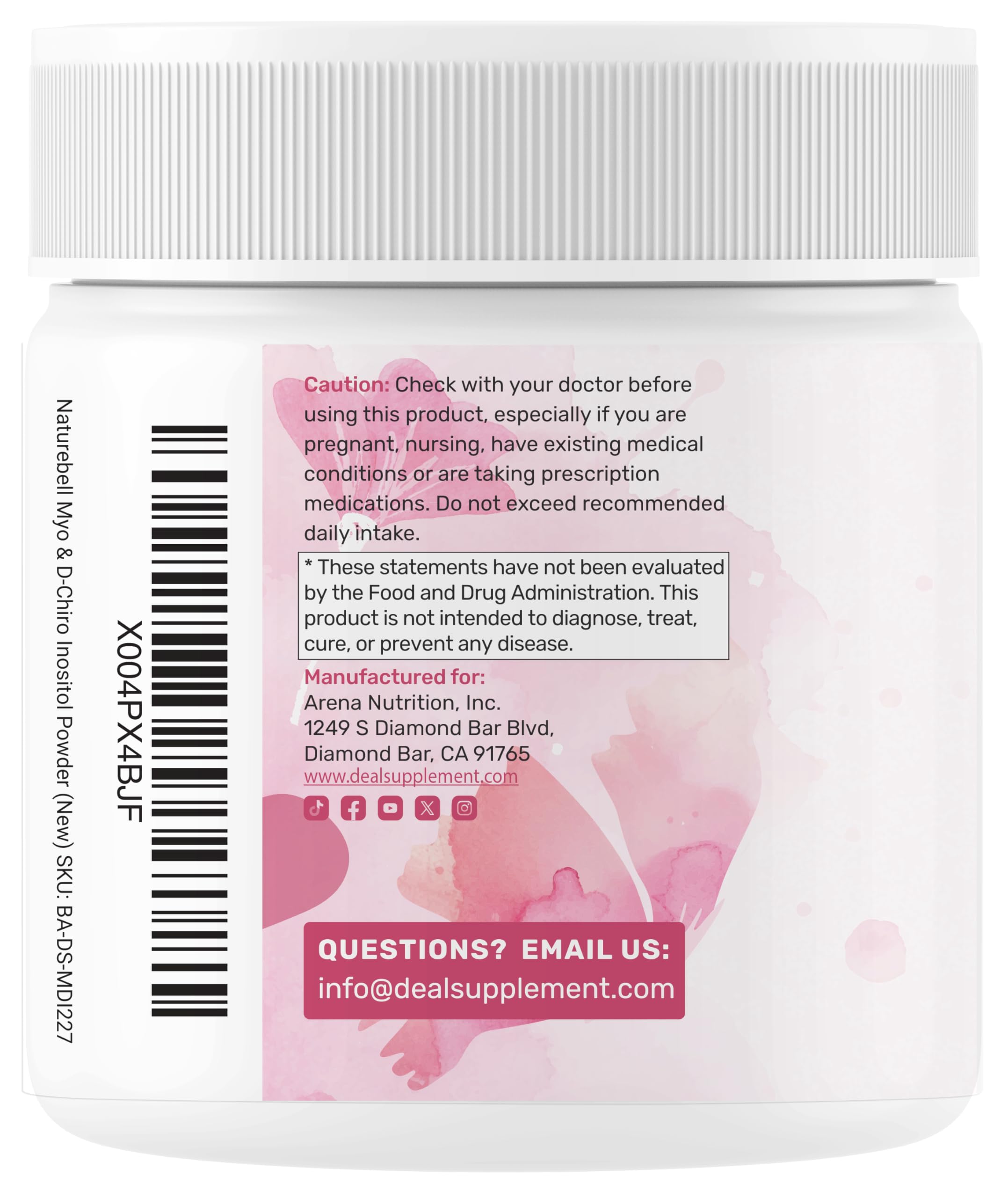 DEAL SUPPLEMENT B8 Inositol Powder 8oz product display