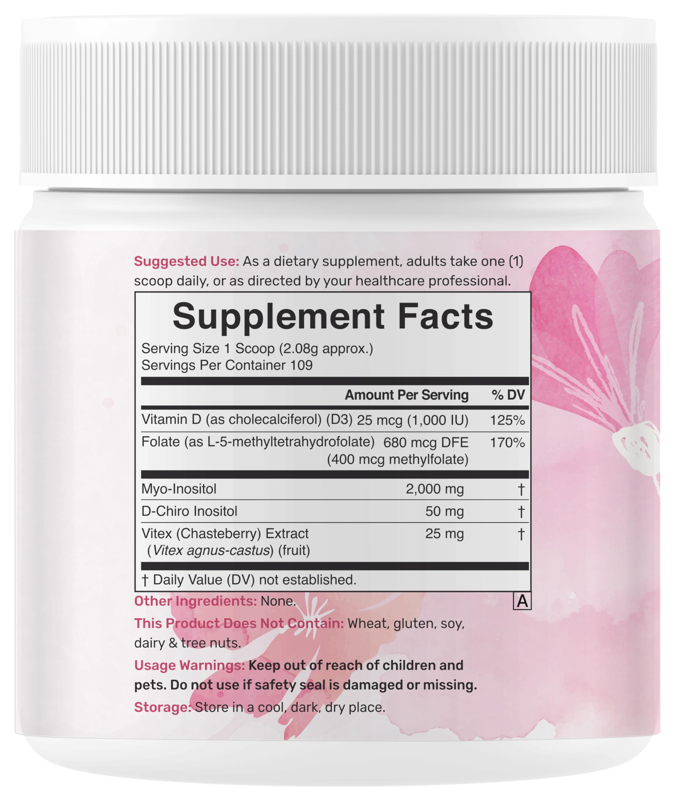 DEAL SUPPLEMENT B8 Inositol Powder mixed in a glass