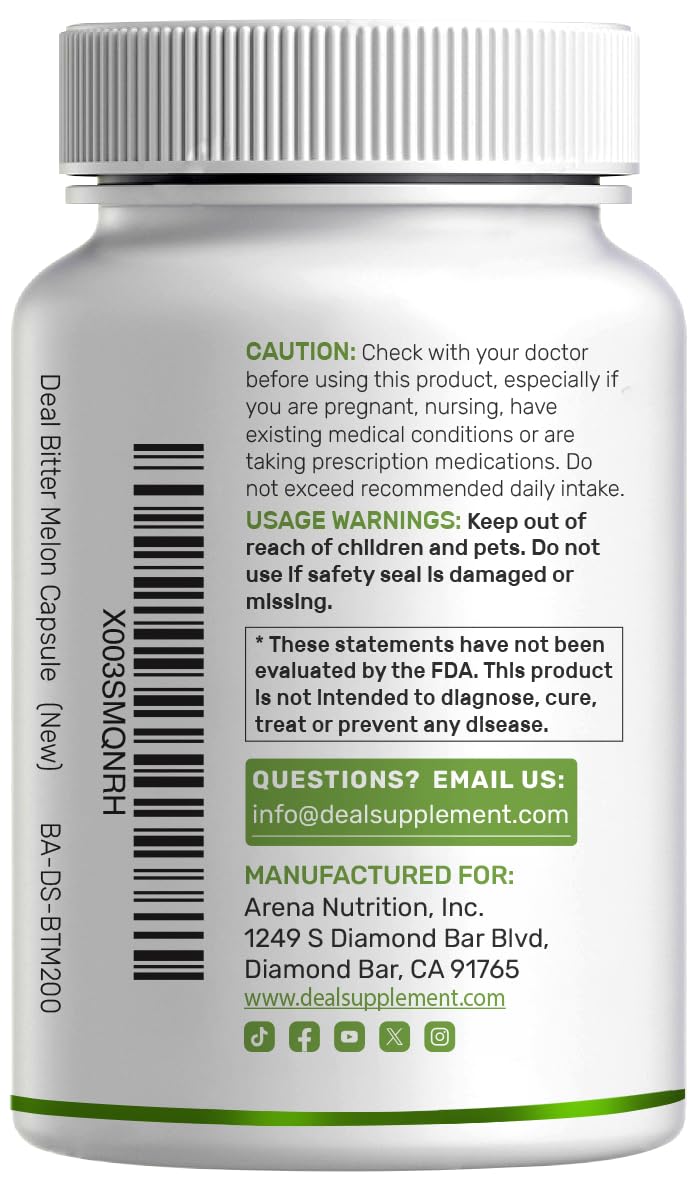Deal Supplement Bitter Melon Capsules packaging details