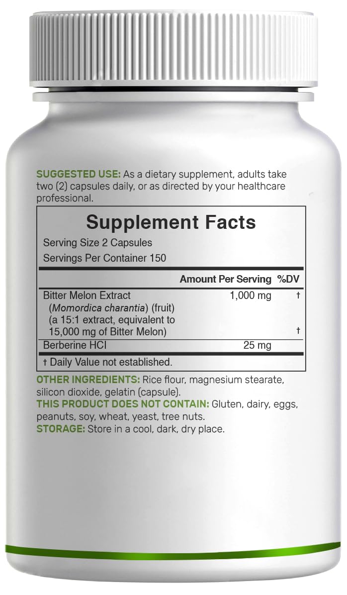 Deal Supplement Bitter Melon Capsules with measuring spoon