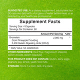 DEAL SUPPLEMENT Bromelain Multi-Enzyme Capsules bottle side view