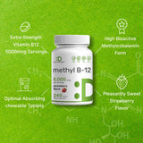 DEAL SUPPLEMENT Chewable Vitamin B12 Tablets on a wooden table