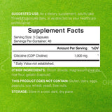 DEAL SUPPLEMENT Citicoline Capsules 1000mg side view with dosage information