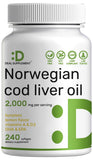 DEAL SUPPLEMENT Cod Liver Oil Softgels bottle front view