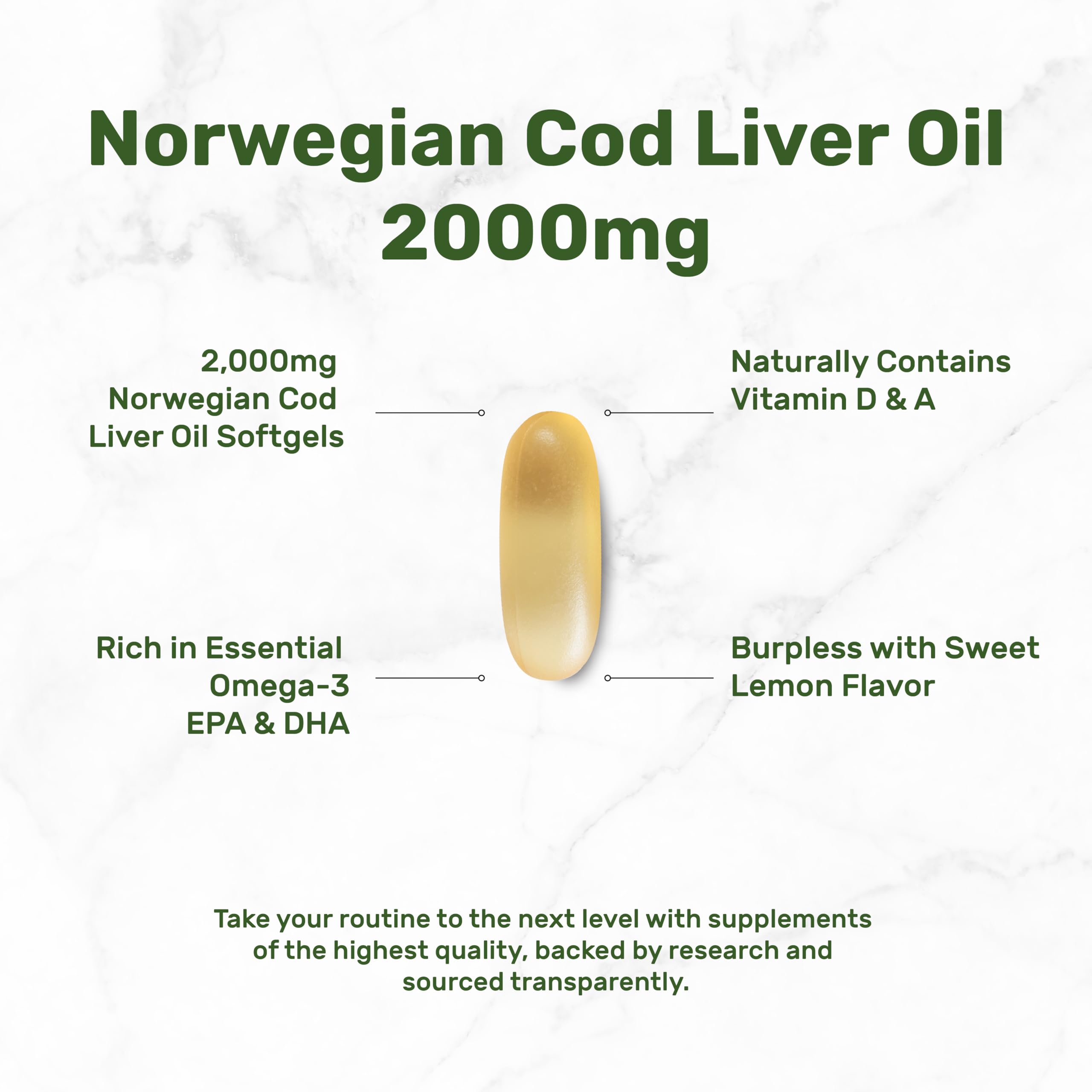 DEAL SUPPLEMENT Cod Liver Oil Softgels nutritional information