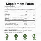 DEAL SUPPLEMENT Cod Liver Oil Softgels showing three softgels
