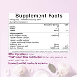 DEAL SUPPLEMENT Collagen Powder 1lb back view with ingredient details