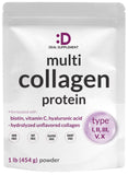DEAL SUPPLEMENT Collagen Powder 1lb front view with packaging