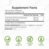 DEAL SUPPLEMENT CoQ10 with Omega 3 300mg + 100mg side view