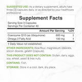 DEAL SUPPLEMENT CoQ10 with Omega 3 600mg capsule bottle side view
