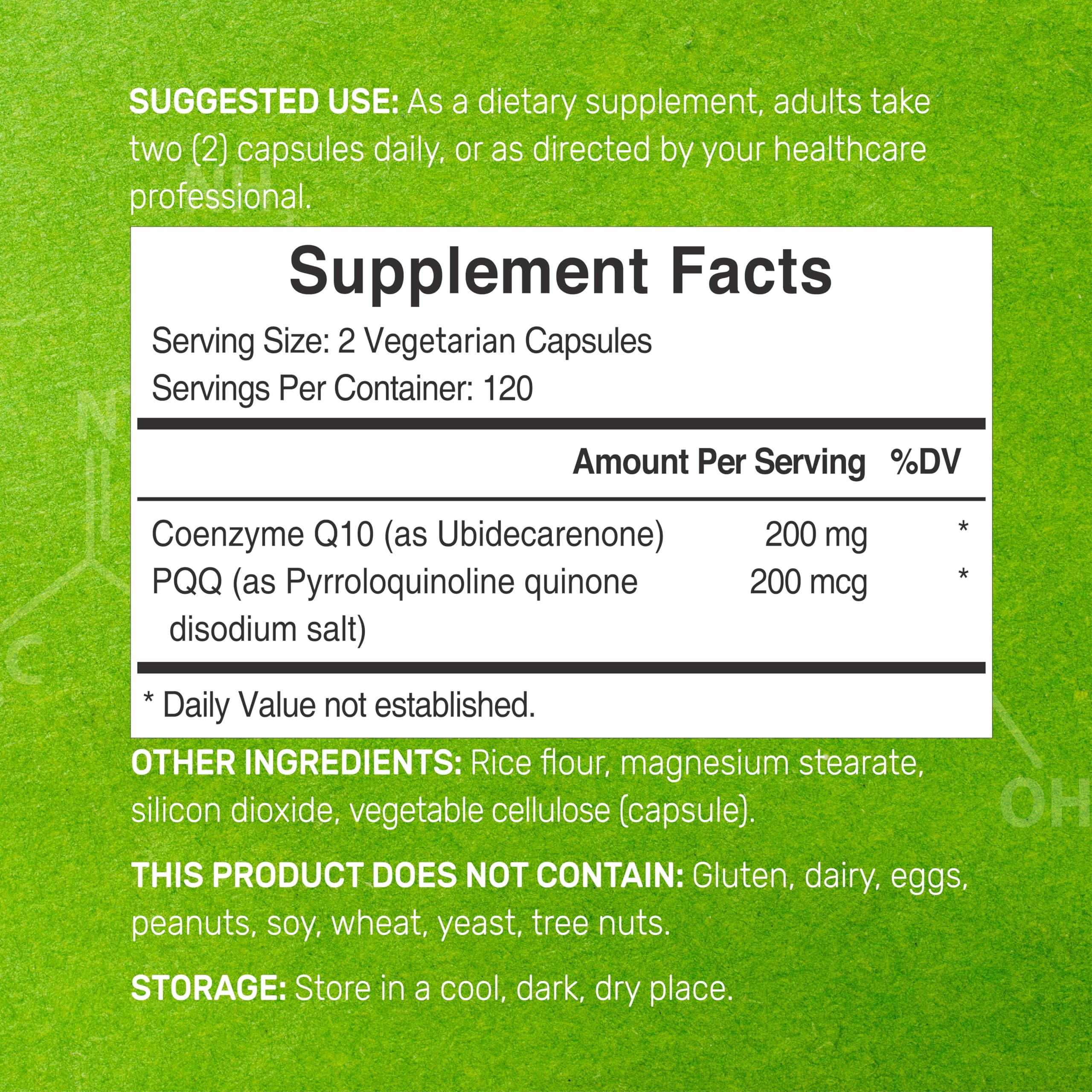 DEAL SUPPLEMENT CoQ10 with PQQ bottle side view