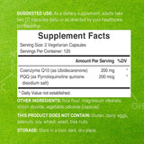 DEAL SUPPLEMENT CoQ10 with PQQ bottle side view