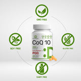 DEAL SUPPLEMENT CoQ10 with PQQ capsules on a wooden table