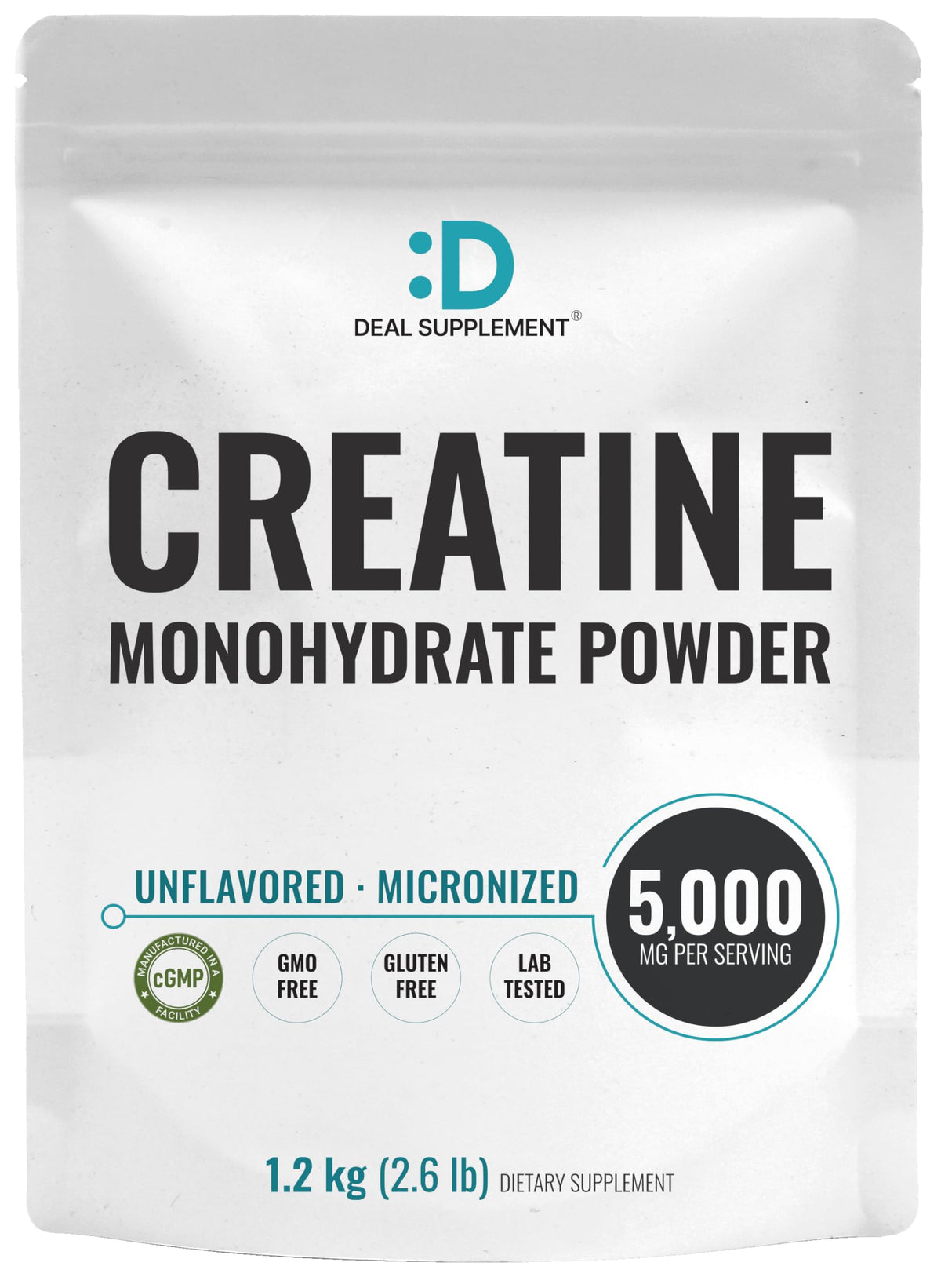 DEAL SUPPLEMENT Creatine Monohydrate Powder 1200g front view