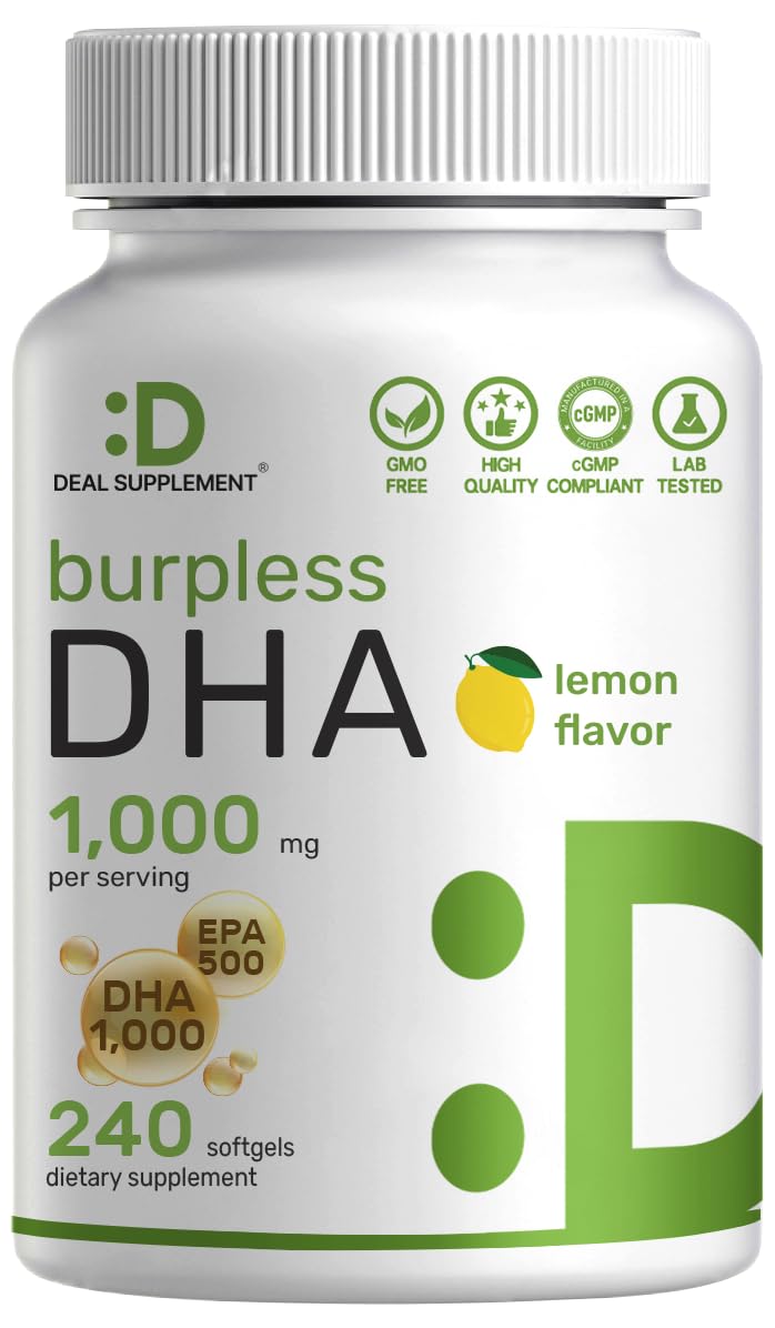 DEAL SUPPLEMENT Fish Oil Omega-3 DHA 240 softgels front view