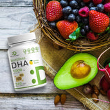 DEAL SUPPLEMENT Fish Oil Omega-3 DHA softgels on a kitchen counter