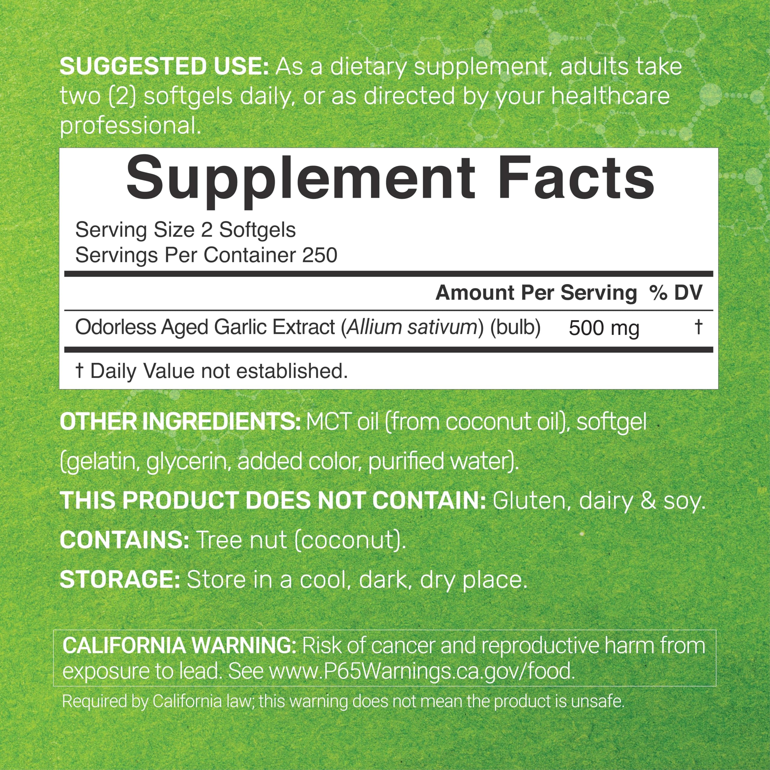 DEAL SUPPLEMENT Garlic Softgels bottle with label