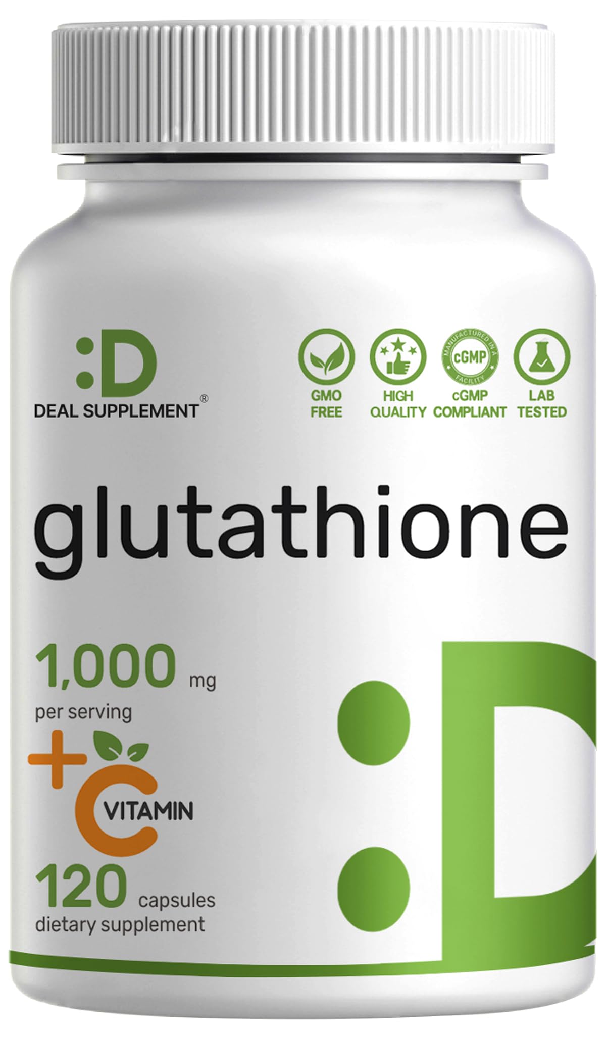 DEAL SUPPLEMENT Glutathione 1000mg with Vitamin C front view