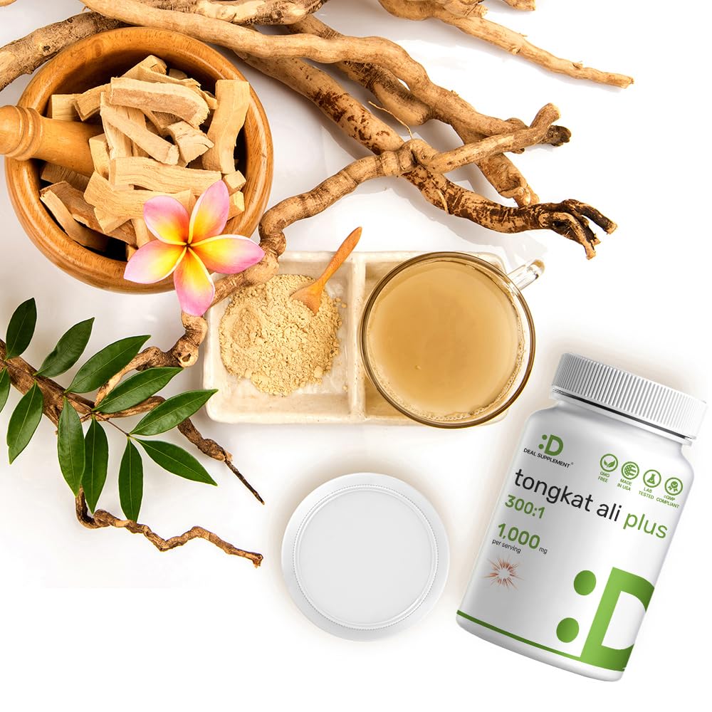 DEAL SUPPLEMENT Horny Goat Weed & Tongkat Ali Capsules with measuring spoon