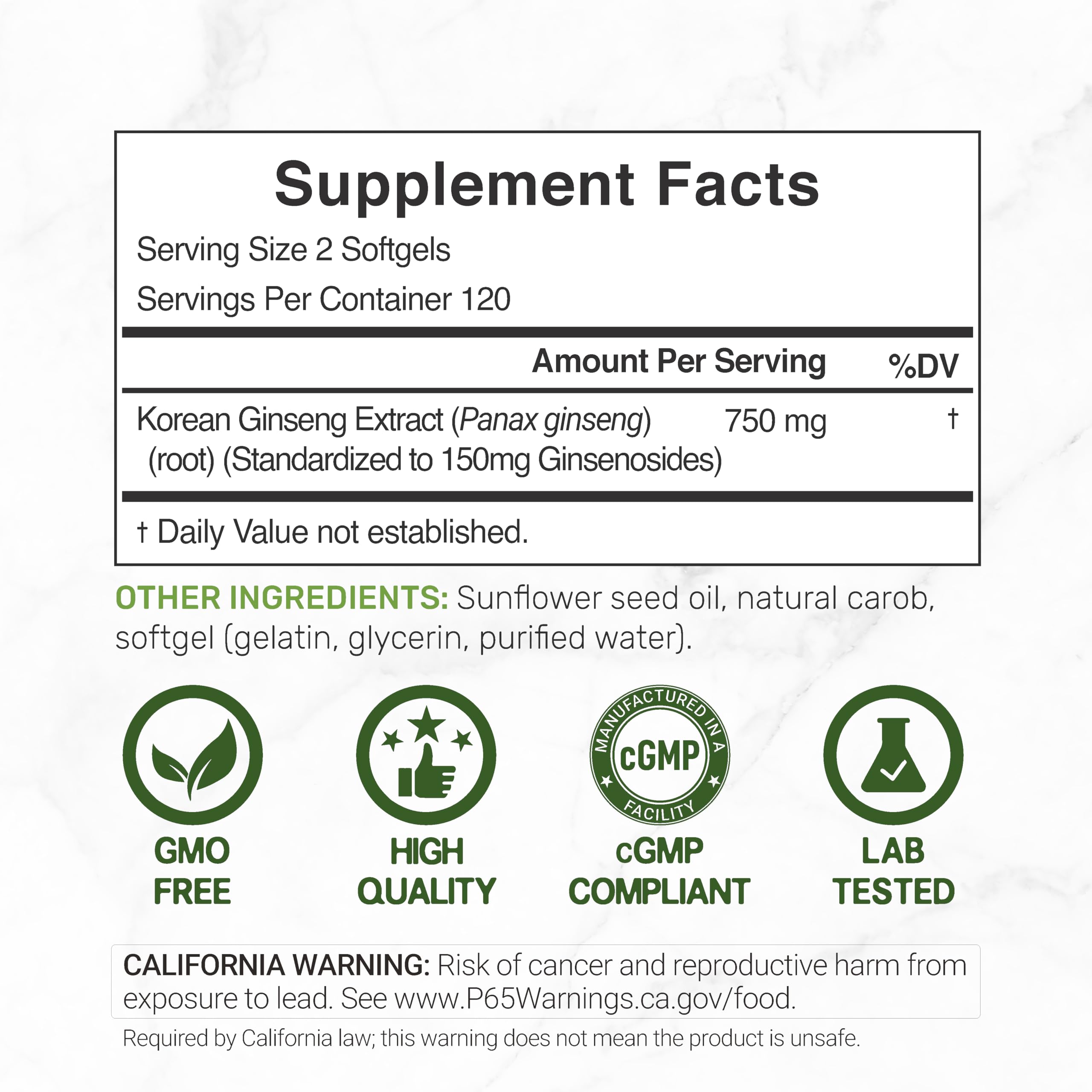 DEAL SUPPLEMENT Korean Red Panax Ginseng Softgels close-up of softgels
