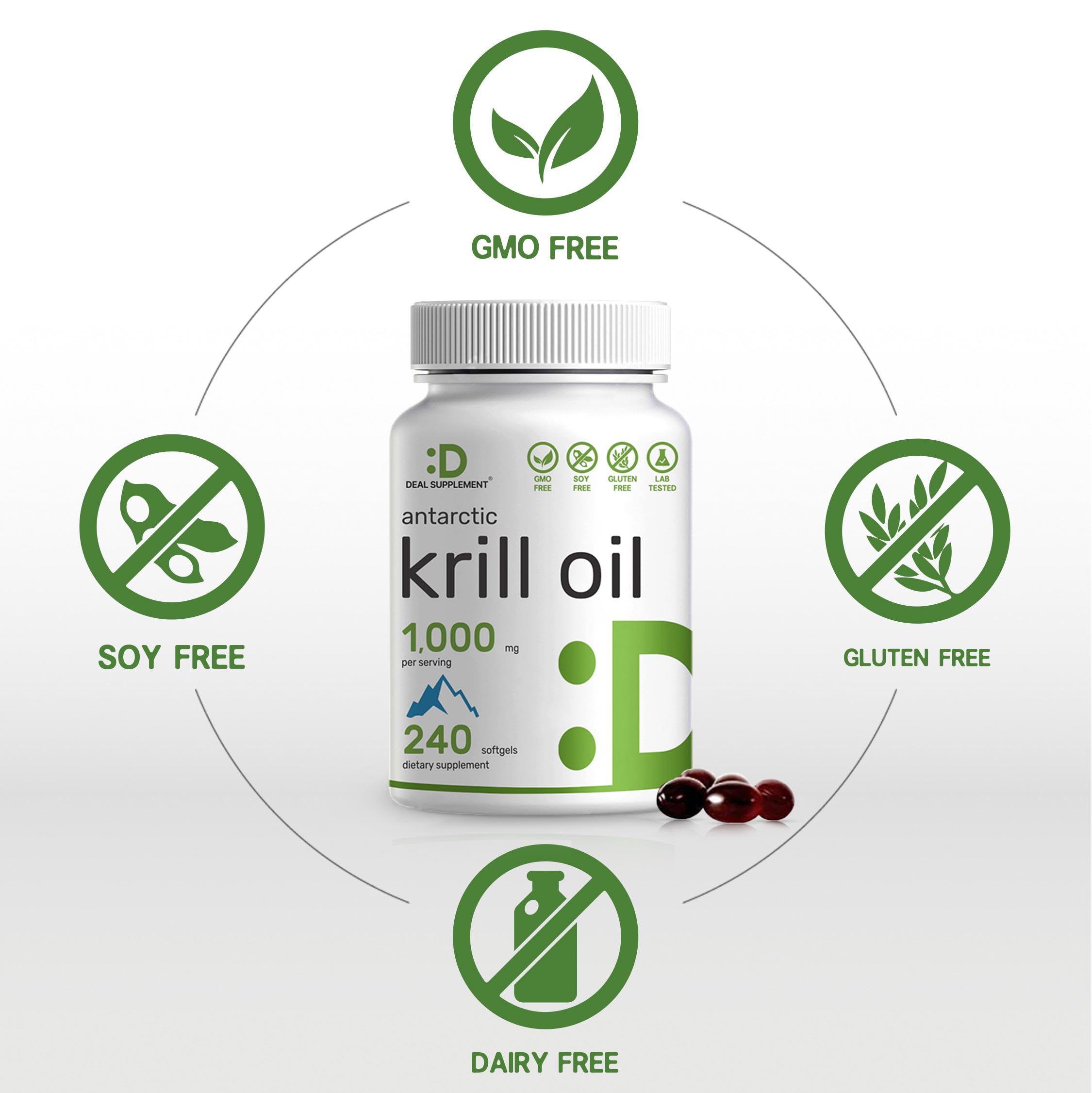 DEAL SUPPLEMENT Krill Oil Softgels 1000mg packaging
