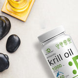 DEAL SUPPLEMENT Krill Oil Softgels 1000mg with a measuring spoon