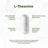 DEAL SUPPLEMENT L-Theanine Extra Strength 400mg capsules bottle with label
