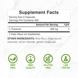 DEAL SUPPLEMENT L-Theanine Extra Strength 400mg capsules side view